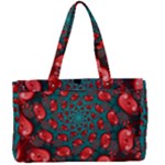 Fractal Red Spiral Abstract Art Canvas Work Bag