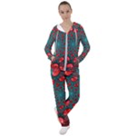 Fractal Red Spiral Abstract Art Women s Tracksuit