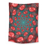 Fractal Red Spiral Abstract Art Medium Tapestry