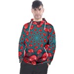 Fractal Red Spiral Abstract Art Men s Pullover Hoodie
