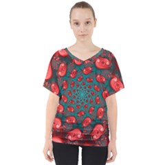 V-Neck Dolman Drape Top 