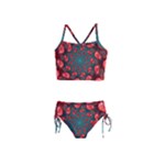 Fractal Red Spiral Abstract Art Girls  Tankini Swimsuit