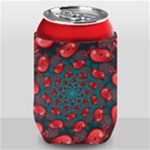 Fractal Red Spiral Abstract Art Can Holder