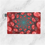 Fractal Red Spiral Abstract Art Canvas Cosmetic Bag (Large)