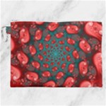 Fractal Red Spiral Abstract Art Canvas Cosmetic Bag (XXL)