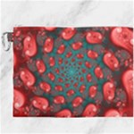 Fractal Red Spiral Abstract Art Canvas Cosmetic Bag (XXXL)