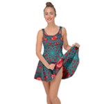 Fractal Red Spiral Abstract Art Inside Out Casual Dress