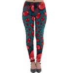 Fractal Red Spiral Abstract Art Lightweight Velour Leggings