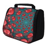 Fractal Red Spiral Abstract Art Full Print Travel Pouch (Small)
