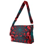 Fractal Red Spiral Abstract Art Full Print Messenger Bag (S)