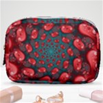 Fractal Red Spiral Abstract Art Make Up Pouch (Small)