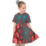 Fractal Red Spiral Abstract Art Kids  Sailor Dress
