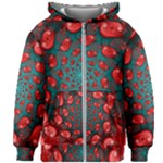 Fractal Red Spiral Abstract Art Kids  Zipper Hoodie Without Drawstring