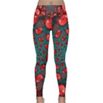 Fractal Red Spiral Abstract Art Lightweight Velour Classic Yoga Leggings