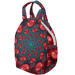 Fractal Red Spiral Abstract Art Travel Backpack