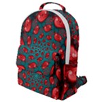 Fractal Red Spiral Abstract Art Flap Pocket Backpack (Small)