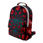 Fractal Red Spiral Abstract Art Flap Pocket Backpack (Large)
