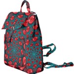 Fractal Red Spiral Abstract Art Buckle Everyday Backpack