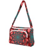 Fractal Red Spiral Abstract Art Front Pocket Crossbody Bag