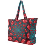 Fractal Red Spiral Abstract Art Simple Shoulder Bag