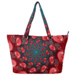 Fractal Red Spiral Abstract Art Full Print Shoulder Bag