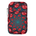 Fractal Red Spiral Abstract Art Waist Pouch (Small)