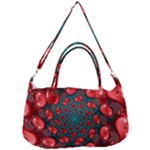 Fractal Red Spiral Abstract Art Removable Strap Handbag