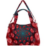 Fractal Red Spiral Abstract Art Double Compartment Shoulder Bag