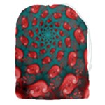 Fractal Red Spiral Abstract Art Drawstring Pouch (3XL)