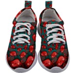 Fractal Red Spiral Abstract Art Kids Athletic Shoes