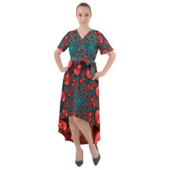 Front Wrap High Low Dress 
