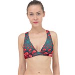Fractal Red Spiral Abstract Art Classic Banded Bikini Top