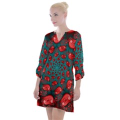 Open Neck Shift Dress 