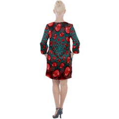 Open Neck Shift Dress 