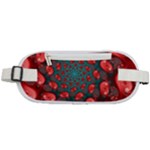 Fractal Red Spiral Abstract Art Rounded Waist Pouch