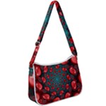 Fractal Red Spiral Abstract Art Zip Up Shoulder Bag