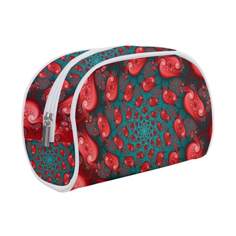 Fractal Red Spiral Abstract Art Make Up Case (Small) from ArtsNow.com