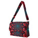 Fractal Red Spiral Abstract Art Full Print Messenger Bag (M)