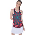 Fractal Red Spiral Abstract Art Racer Back Mesh Tank Top