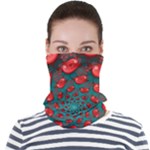 Fractal Red Spiral Abstract Art Face Seamless Bandana (Adult)