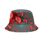 Fractal Red Spiral Abstract Art Bucket Hat