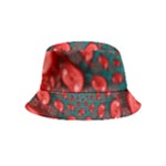 Fractal Red Spiral Abstract Art Bucket Hat (Kids)