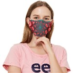 Fractal Red Spiral Abstract Art Fitted Cloth Face Mask (Adult)