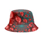 Fractal Red Spiral Abstract Art Inside Out Bucket Hat