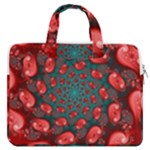 Fractal Red Spiral Abstract Art MacBook Pro 16  Double Pocket Laptop Bag 