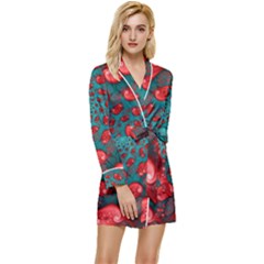 Long Sleeve Satin Robe 