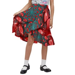 Kids  Ruffle Flared Wrap Midi Skirt 
