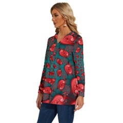 Long Sleeve Drawstring Hooded Top 