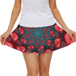 Fractal Red Spiral Abstract Art Women s Skort