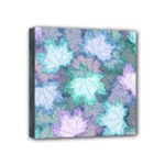Leaves Glitter Background Winter Mini Canvas 4  x 4  (Stretched)